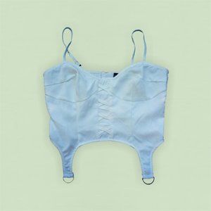 White corset bustier top from pretty little thing
